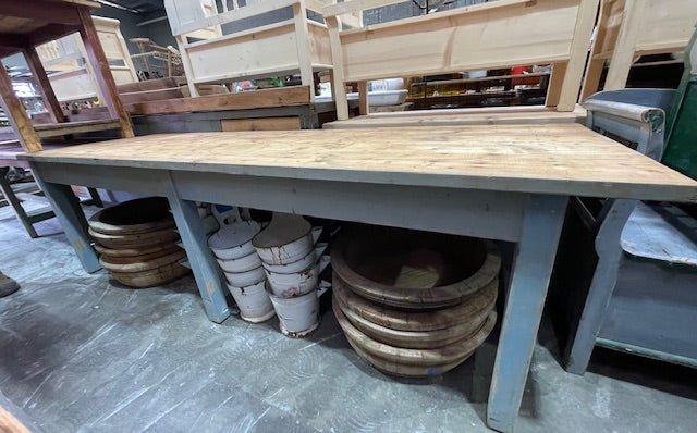 Vintage European Kitchen Table / Workbench Table  #7254