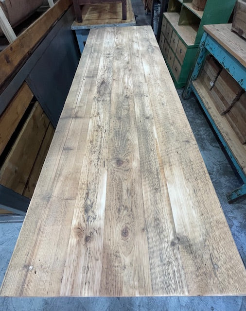 Vintage European Kitchen Table / Workbench Table  #7256