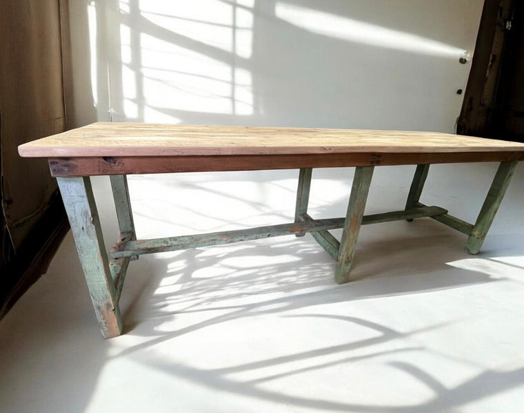 Vintage European Kitchen Table / Workbench Table  #7256