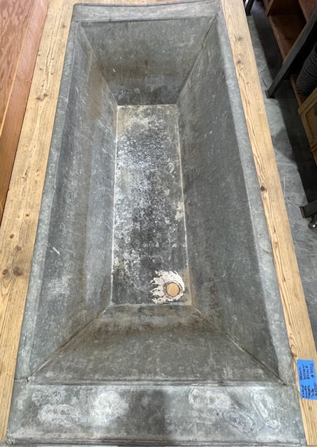 Vintage European Galvanised Laundry Wash Tub #7266