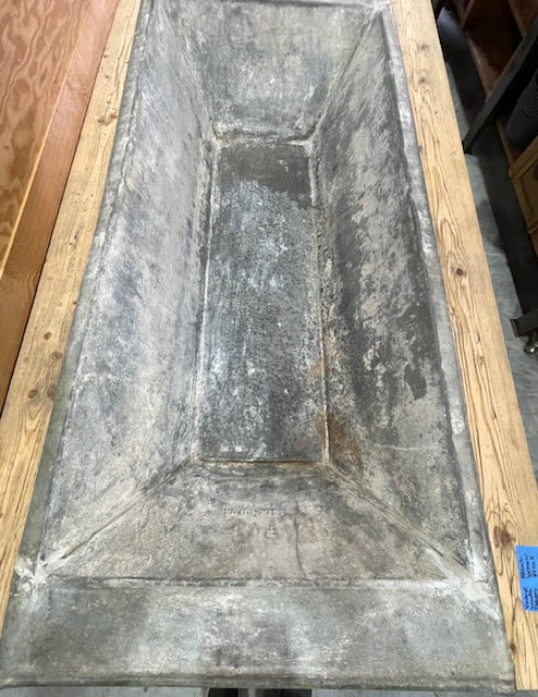 Vintage European Galvanised Laundry Wash Tub #7268