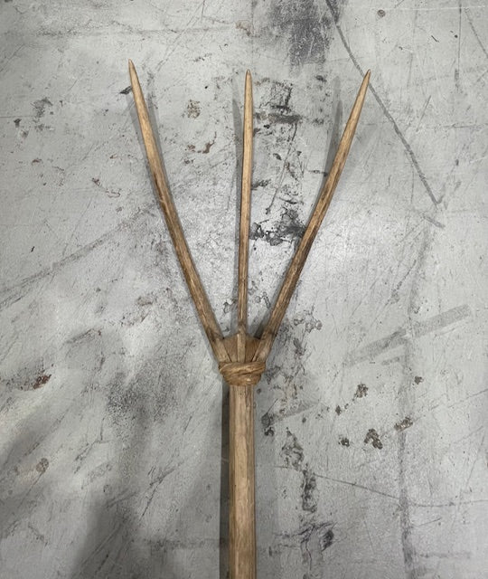 Vintage  European Wooden Hay Fork # 7275