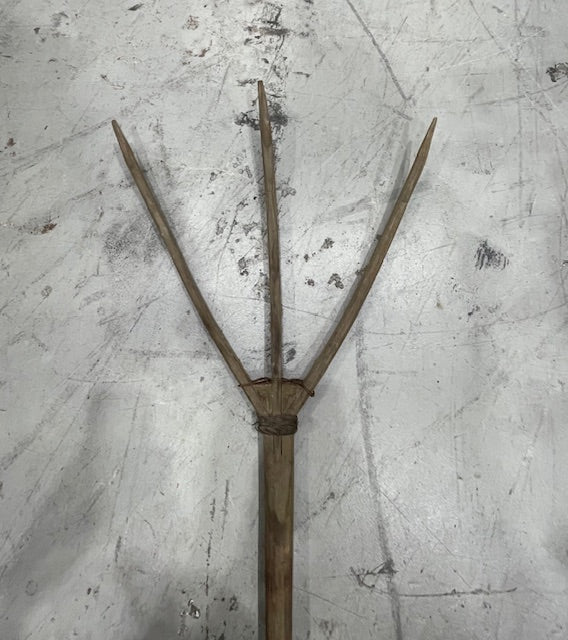 Vintage  European Wooden Hay Fork # 7276