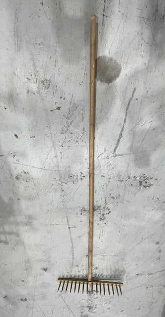 Vintage  European Wooden Garden Rake  # 7277