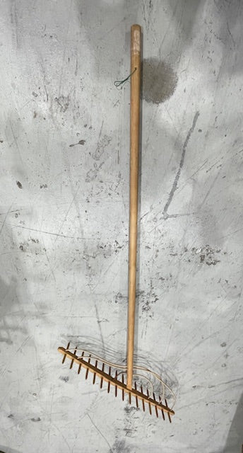 Vintage  European Wooden Garden Rake  # 7280