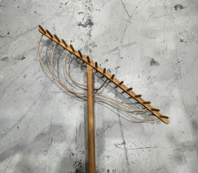 Vintage  European Wooden Garden Rake  # 7280