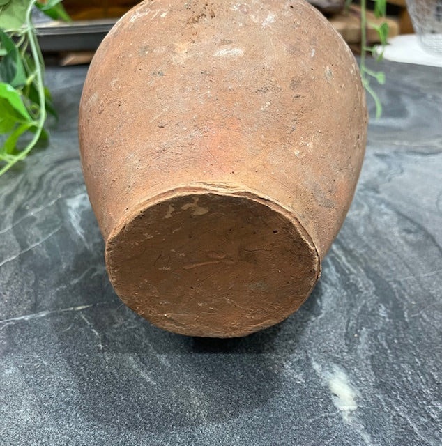 Vintage  Glazed  Hungarian  Terracotta Jug  #7282