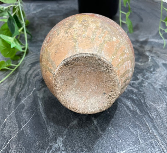 Vintage  Glazed  Hungarian  Terracotta Jug  #7283