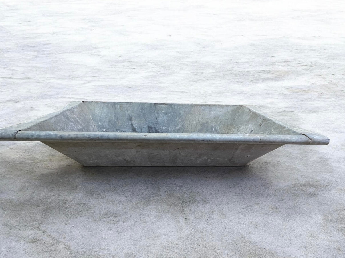 Vintage European Galvanised Laundry Wash Tub #7265