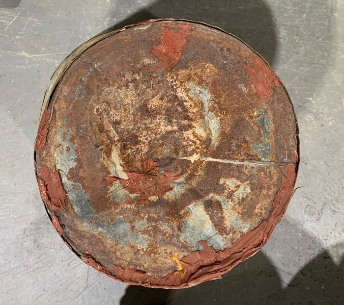 Very Rustic Turkish Galvanised Olive  Bin #4869