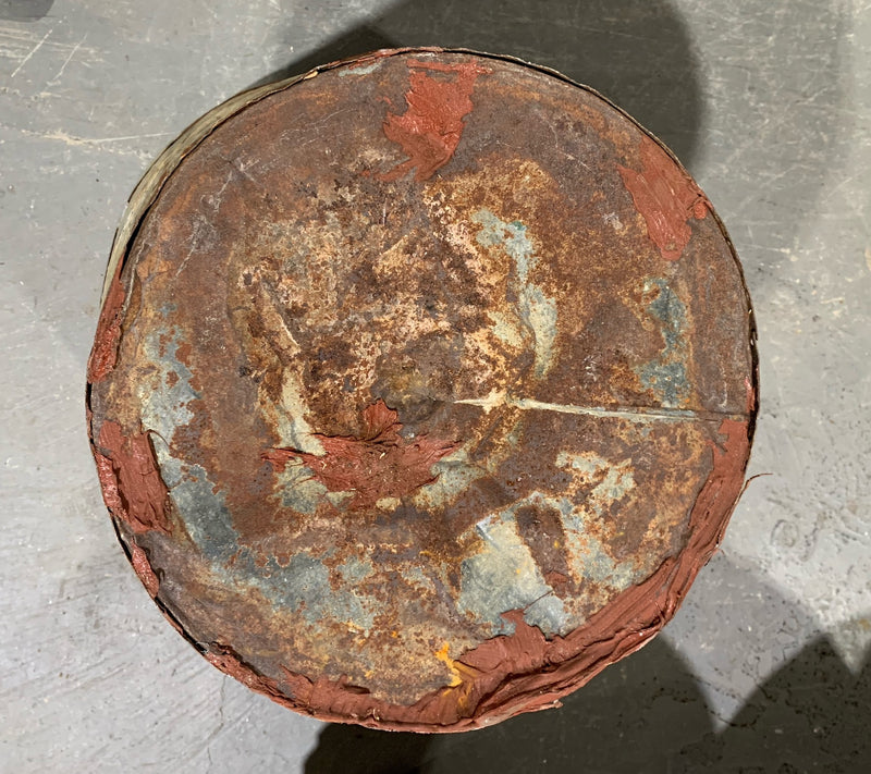Very Rustic Turkish Galvanised Olive  Bin #4869