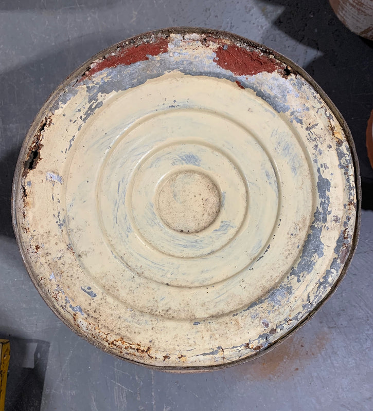 Rustic Turkish Galvanised Olive  Bin #4872