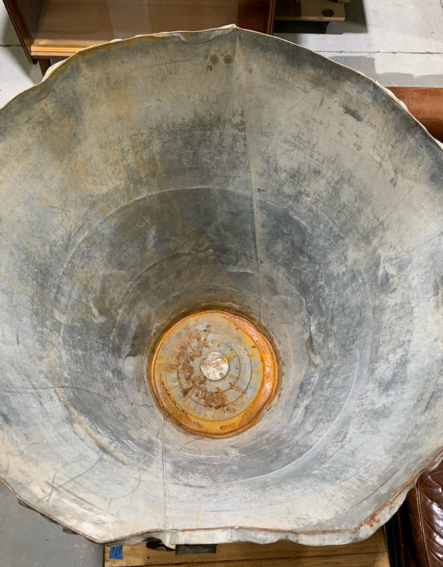 Rustic Turkish Galvanised Olive  Bin #4874