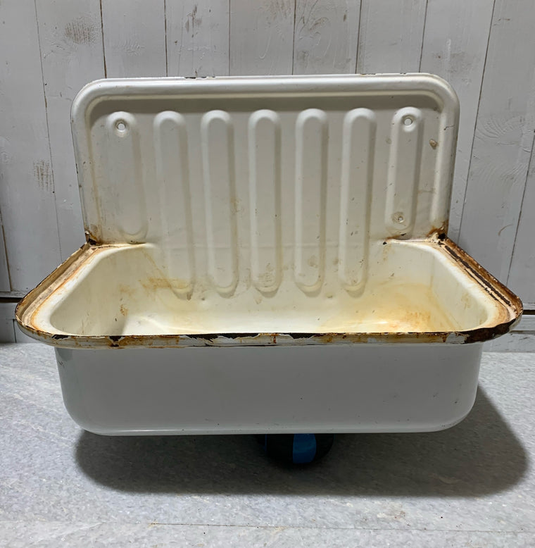 Vintage  European Enamel  Wall Sink #4875