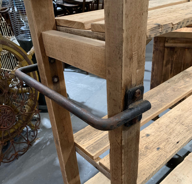 Vintage Wooden bakers Rack Trolley  #4878