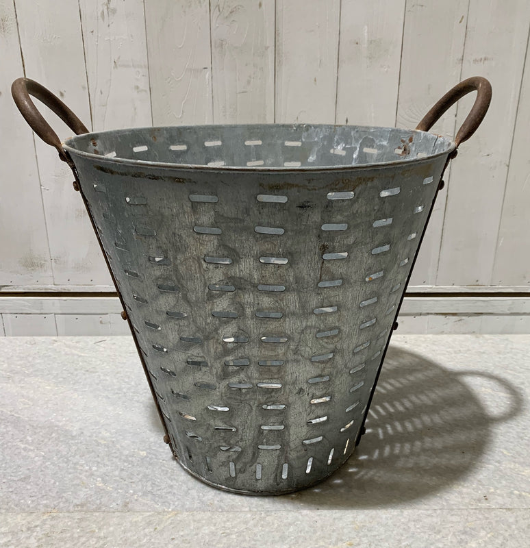Turkish Galvanised Olive Picking Basket  #4892