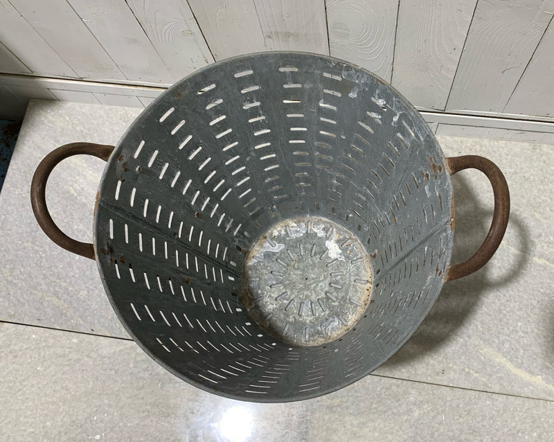 Turkish Galvanised Olive Picking Basket  #4892