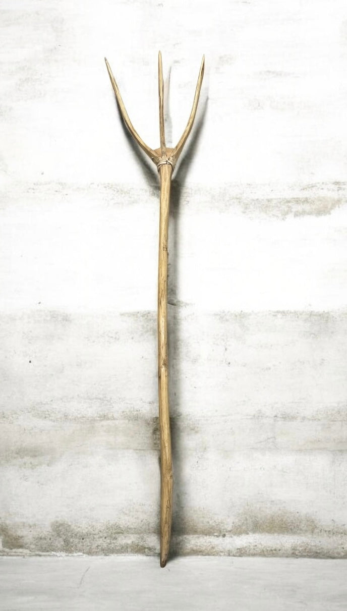 Vintage  European Wooden Hay Fork # 7273