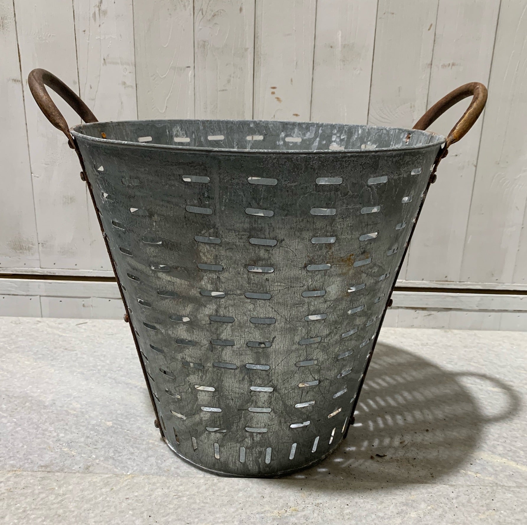Turkish Galvanised Olive Picking Basket  #4895