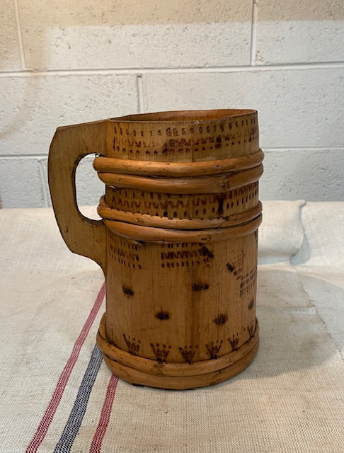 Vintage  European Wooden Jug   #6563