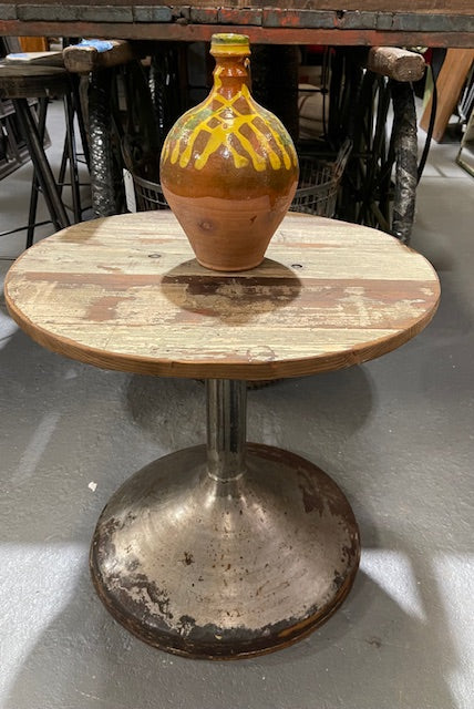 Wooden Top Metal Base Side / Coffee  Table   #6568