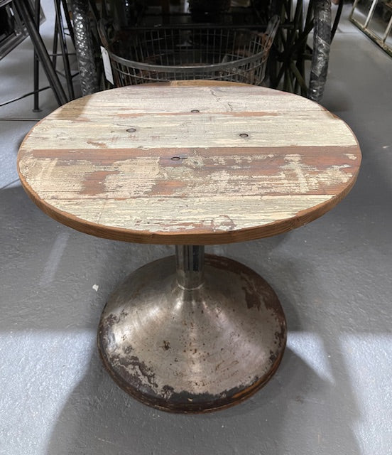 Wooden Top Metal Base Side / Coffee  Table   #6568