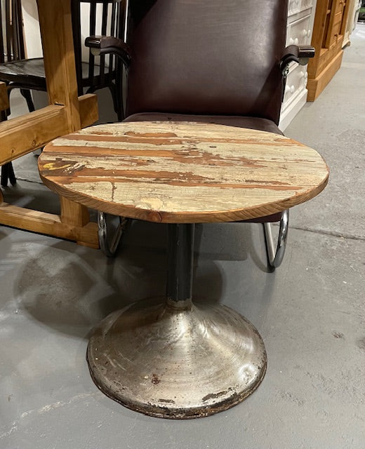 Wooden Top Metal Base Side / Coffee  Table   #6570  Byron
