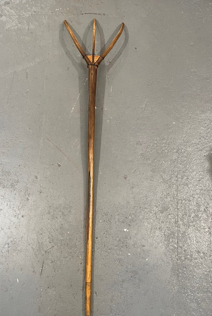 Vintage  European Wooden Hay Fork # 6596