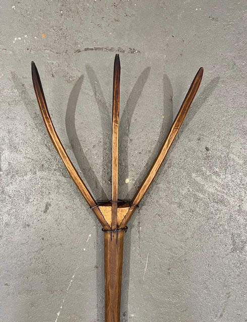 Vintage  European Wooden Hay Fork # 6596