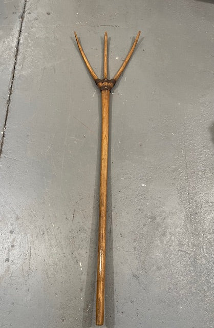 Vintage  European Wooden Hay Fork # 6598