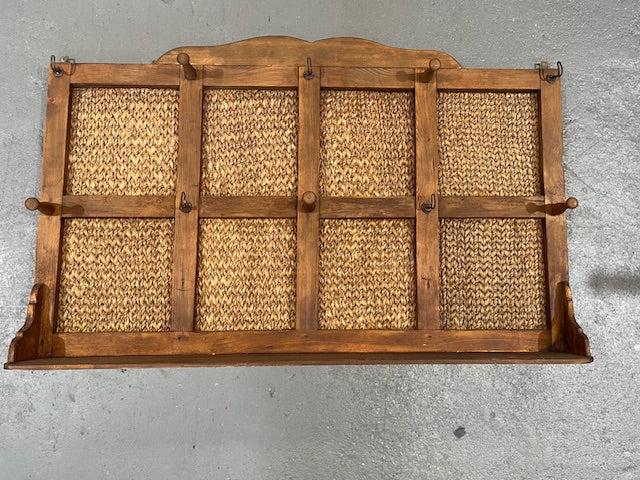 Vintage  Wooden  Wall Cup Rack  #6601