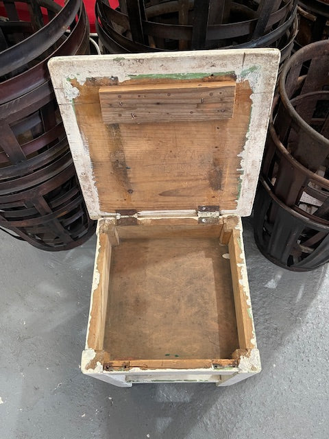 Vintage Rustic  European  Wooden Stool  #6605