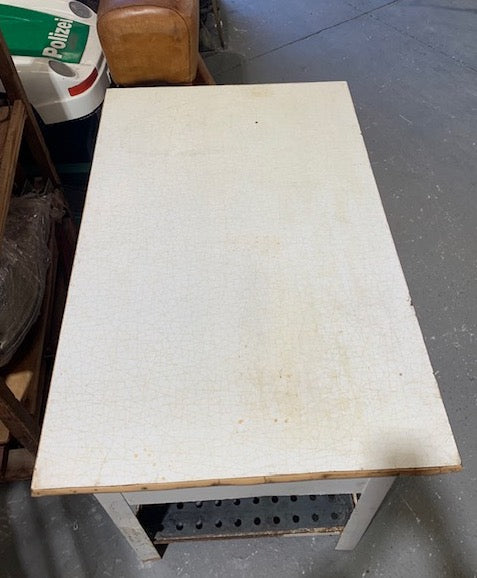 Vintage European Enamel Bakers Table  #4944