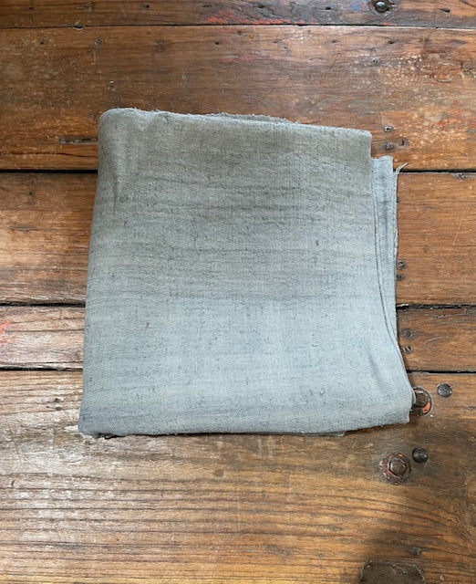 Steele Blue Dyed 1940s  Linen/Hemp Sheet    #6624 (Read Information About This Item)