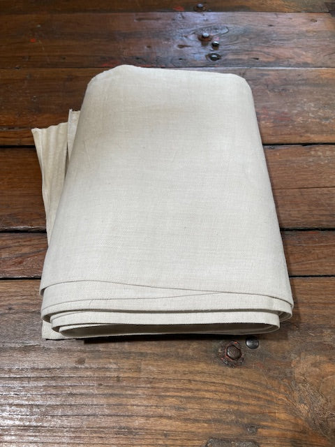 Vintage  Natural  Linen Material  1940s  #6627 (Read Information About This Item)