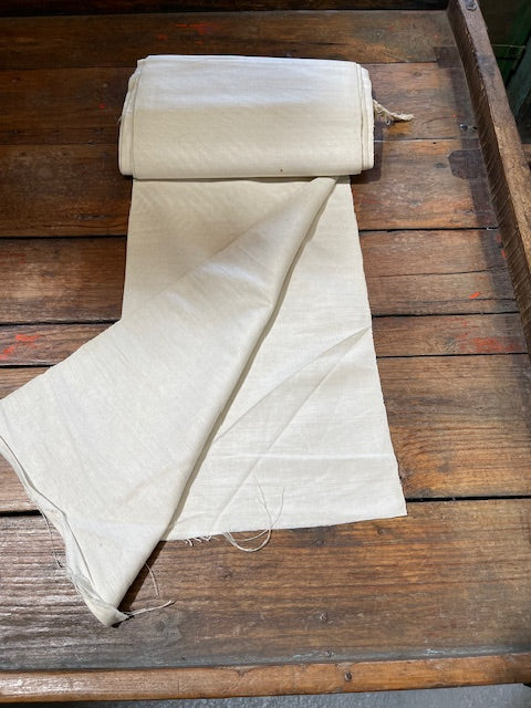 Vintage  Natural  Linen Material  1940s  #6629 (Read Information About This Item)