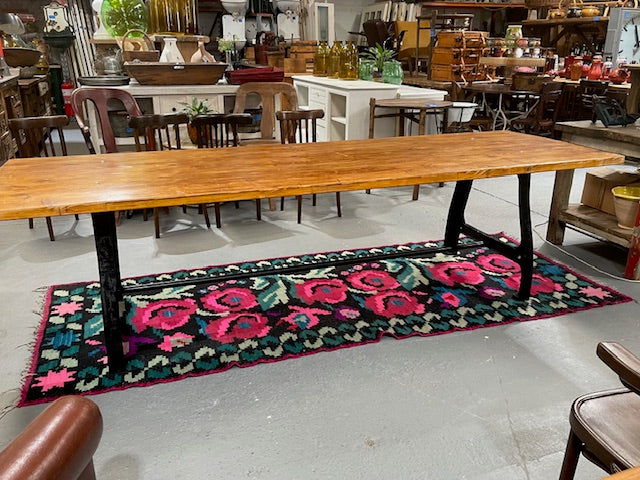 Wooden Top Cast- Iron Base  Kitchen Table  #6644 Byron