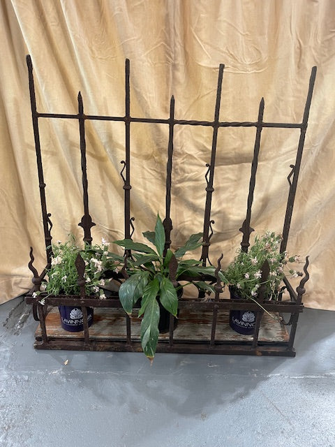 Vintage Wrought Iron Wall / Balcony Planter #6632