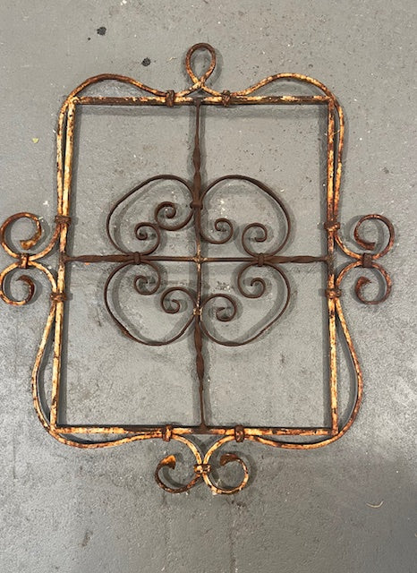 Rustic  Wrought Iron Wall Art Panel # 6635