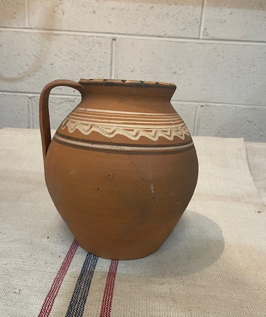 Vintage    Hungarian  Terracotta Jug  #6650