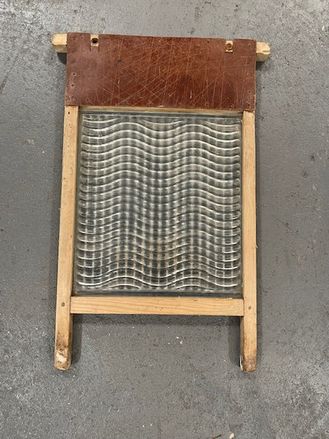 Rare Vintage Glass Wash Board  #6657