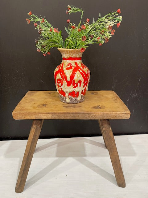 Vintage Hungarian Milking Stool  #7298