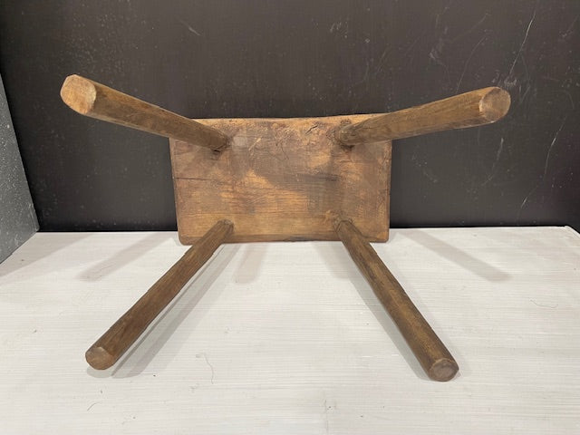 Vintage Hungarian Milking Stool  #7300