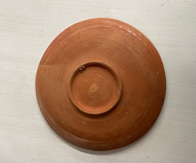 Vintage Romanian  Glazed Ceramic Plate  #7305