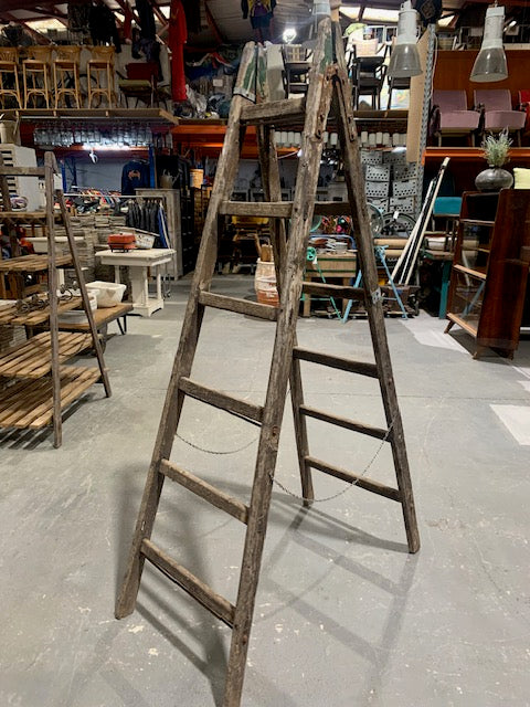 Rustic  Wooden Step Ladder  #5000