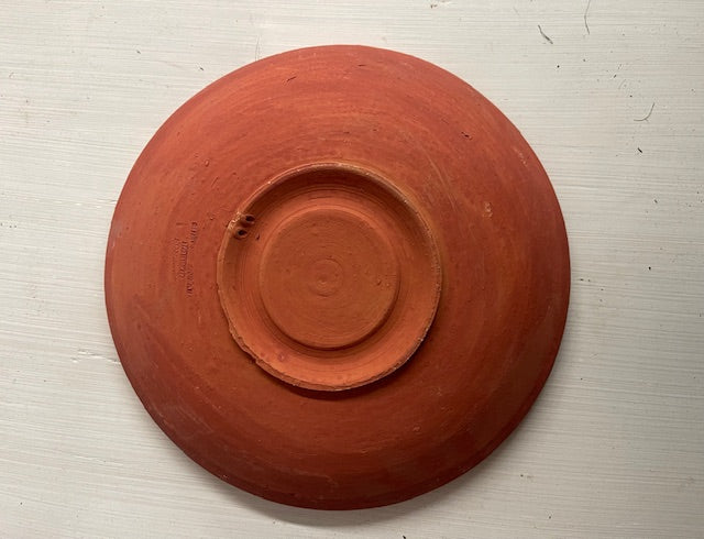 Vintage Romanian  Glazed Ceramic Plate  #7308