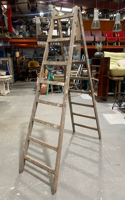 Rustic  Wooden Step Ladder  #5001