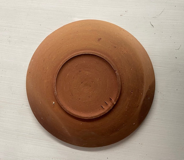 Vintage Romanian  Glazed Ceramic Plate  #7309