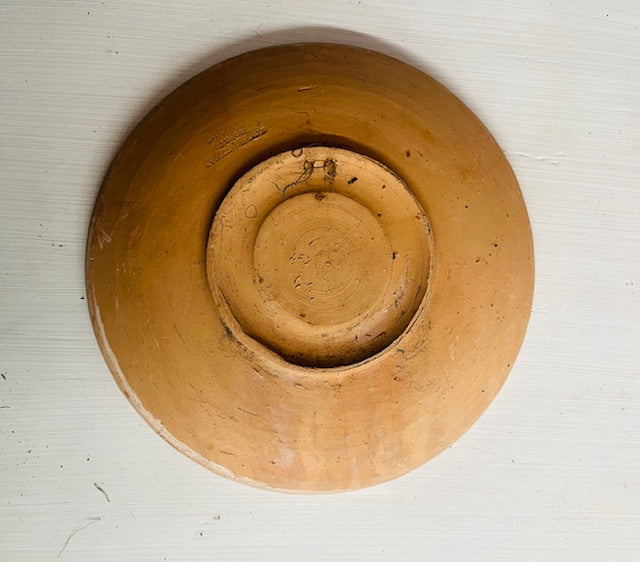 Vintage Romanian  Glazed Ceramic Plate  #7310
