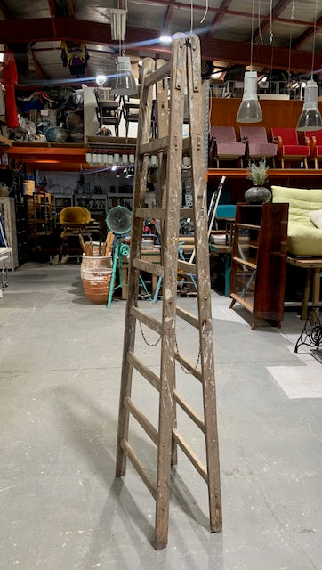 Rustic  Wooden Step Ladder  #5001